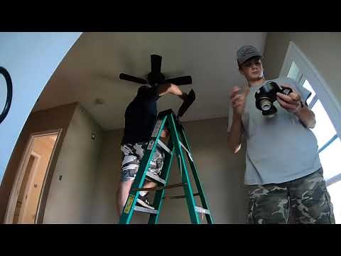 Harbor Breeze ceiling fan install from start to finish! Do it yourself and save!