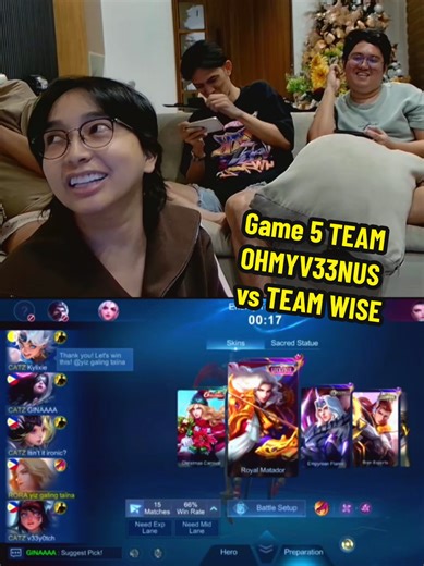 Game 5: TEAM OHMYV33NUS vs TEAM WISE in MLBB