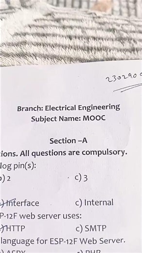 Mooc final exam paper #polytechnic #mooc #ytshorts #youtubeshorts #haryanapolytechnic
