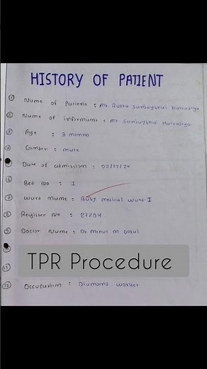 TPR Procedure | tpr | Nursing procedure |