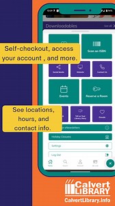 The new Calvert Library App is live! What's new? · Multiple Card...