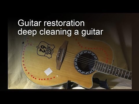 Guitar restoration. How to remove stickers and deep clean a guitar