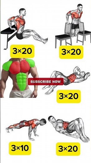 20 Min Shoulder, Chest & Abs Workout at Home | No Equipment Needed