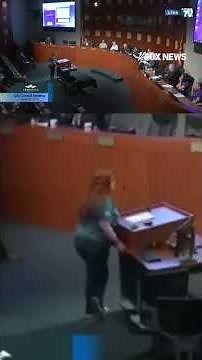 Woman put in handcuffs at city council meeting