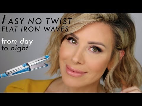 How to CURL Short Hair with a STRAIGHTENER | FLAT IRON WAVES | Dominique Sachse