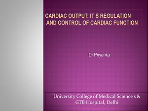 Cardiac output: it’s REGULATION AND CONTROL OF CARDIAC FUNCTION - SlideServe