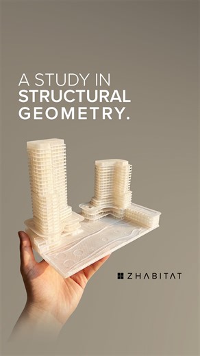 Habitat Architects on Instagram: "Every skyline begins with a model. Designed by Habitat Architects, this project is a measured architectural intervention responding to the rapid urban evolution of Gurgaon. From massing to proportion, the towers were meticulously developed to command presence while maintaining balance within the skyline. The model captures the design intent. Proportion, symmetry, scale and an unmistakably contemporary character shaped through deliberate architectural decisions. 