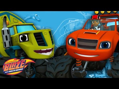 Blaze & Zeg Ride The Dinocoaster | Blaze and the Monster Machines