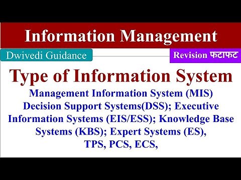 Type of Information system, Decision support, Expert system, Knowledge base, Executive Information