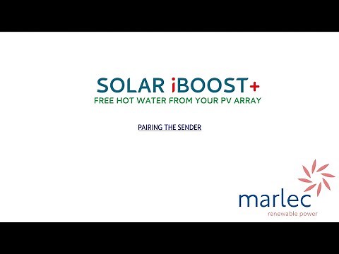 Pairing the Sender to the Solar iBoost+.