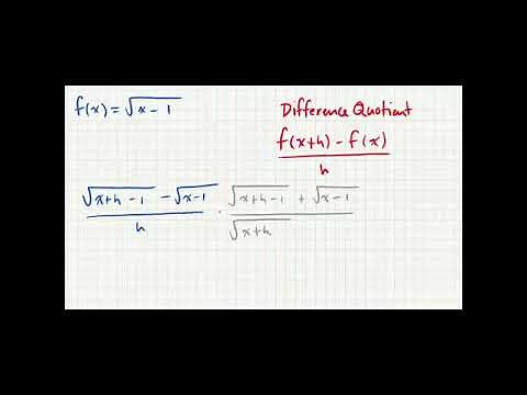 Difference Quotient with a Square Root