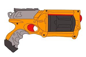 How to Draw a Nerf Gun