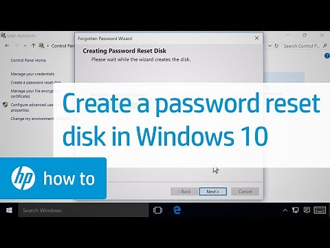 Creating a Password Reset Disk for Local User Accounts in Windows 10 | HP Computers | HP Support