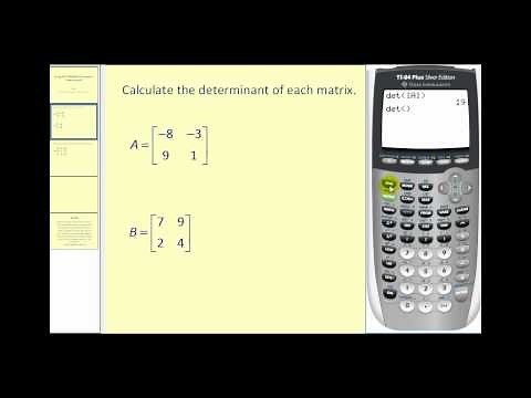 Evaluating Determinants on the TI83/84