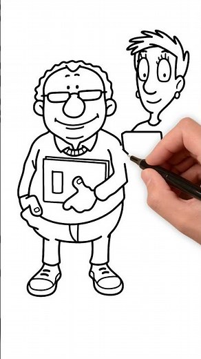 How to Draw Cartoon | Easy Cartoon Drawing for Kids | Step by Step Tutorial | KidsTube
