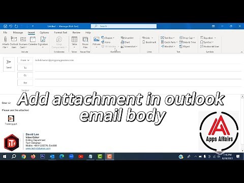 How to Add Attachment in Outlook Email Body