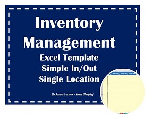 Simple In/Out Inventory Management Excel Template  - 1 Location -