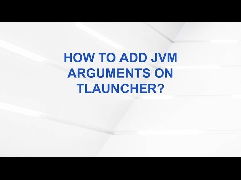 How to add JVM arguments on TLauncher?