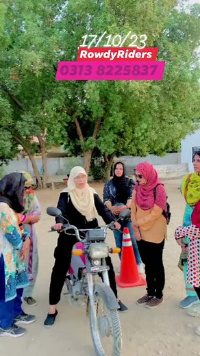 2.5K views · 45 reactions | خواتین کے لیے سستی سواری خود مختاری! Our daily class of Bike riding. Register Now!!!  Contact us: WhatsApp: +92 313 8225837  Location: Sungum Ground, near Mukka Chowk, Dastagir Block 9, Federal.B Area, Karachi #rowdyriders #womensempowerment #bikeriding #independence #bike #women #learnandride #wearerowdyriders #strongwomen #girlpower #womenleaders #inspiration #womenrising #Karachi #Pakistan | RowdyRiders | Facebook