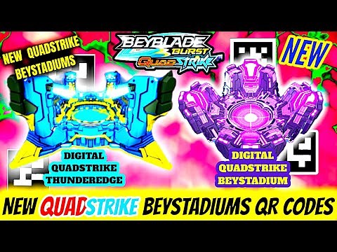 QR CODE QUADSTRIKE DIGITAL BEYSTADIUM + THUNDEREDGE BEYSTADIUM GAMEPLAY +QR CODES BEYBLADE BURST APP