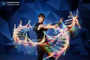 Collapsible LED Dragon Staff / Contact Staff / 2 in 1