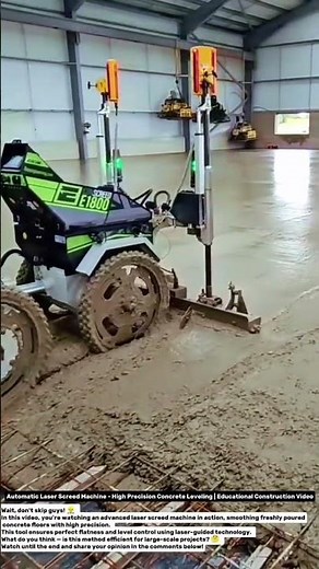 Automatic Laser Screed Machine - High Precision Concrete Leveling | Educational Construction Video.