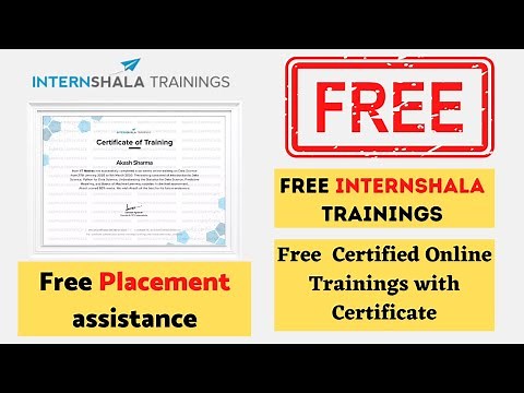 Get Free Internshala Trainings | Free Certified Online Training With Certificate | Online Training