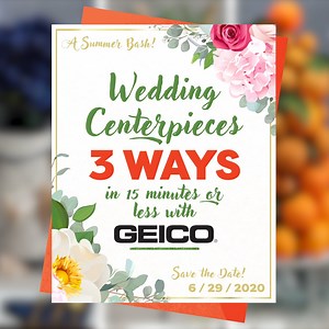 998K views · 5.3K reactions | Wedding Centerpieces 3 Ways In 15 Minutes Or Less Taking the marriage leap this year? These DIY centerpieces are as quick and easy to make as switching to GEICO, where you could save 15% or more on car insurance. | Tasty Home | Facebook