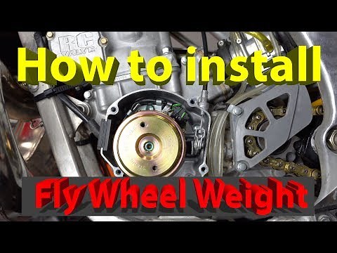 Fly Wheel Weight Installation on Honda CR250R