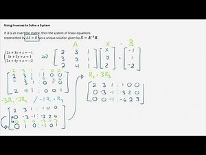 Solving Systems with Inverse Matrices