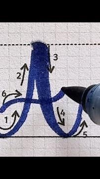 How to write Calligraphy with Brush Pen | Capital Alphabet