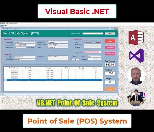Creating a Point of Sale (POS) System in Visual Basic .NET with MS Access
