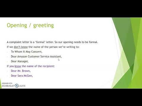 How to Write a Complaint Letter