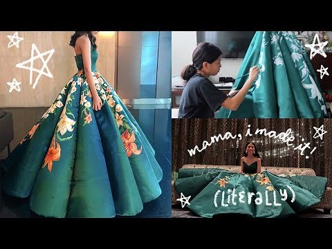 I MADE & PAINTED MY SENIOR PROM DRESS | Ciara Gan