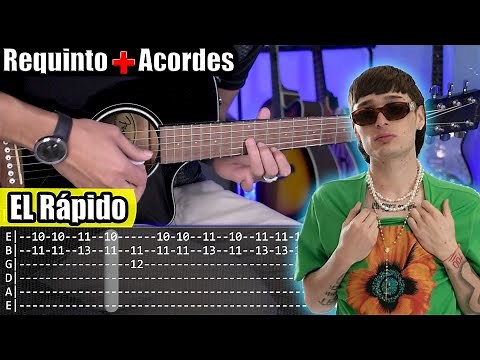EL Rápido - Peso Pluma - Guitar Tutorial | Requinto + Chords | TABS