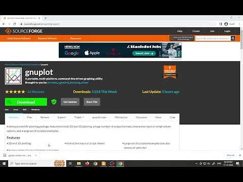 How to install GNUPLOT for windows 10