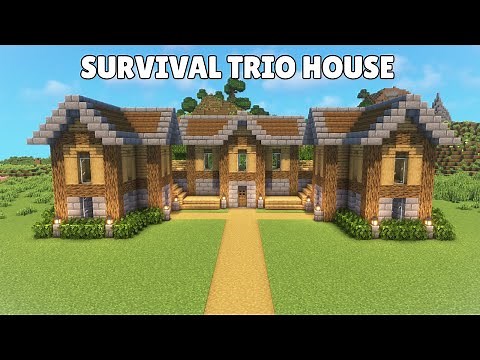 Minecraft Survival Trio House Tutorial🏡