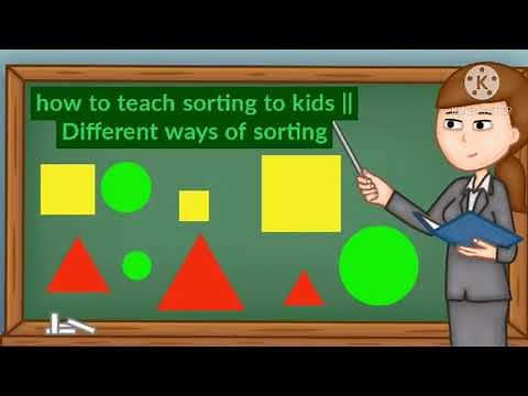 how to teach sorting to kids || sorting in different ways