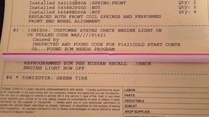 P1421 Nissan Code Meaning, Causes, Symptoms & Tech Notes