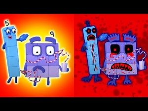 Numberblocks 5 and 9 HORROR VERSION
