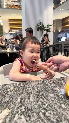 Is This Real? Baby’s First Taste of Orange Pudding 🥲