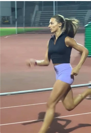 Late-Night Running on an Empty Track for Fitness