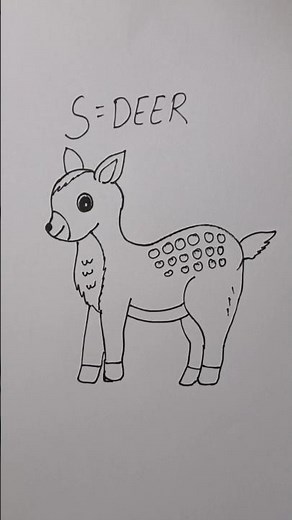 how to draw deer easy for beginner