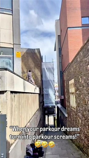 “When your parkour dreams turn into parkour screams!”🤣🤣🤣 #shorts