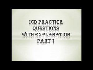 MEDICAL CODING | PRACTICE QUESTIONS | ICD | WITH EXPLANATION | PART 1 |