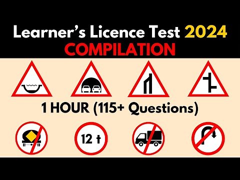 1 HOUR of HARD Learner's License Test Questions - Can You Pass? -2024. (Real Test)| 115+ Questions