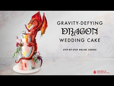 NEW ONLINE COURSE - Dragon Wedding Cake Tutorial - ON SUGAR GEEK SHOW