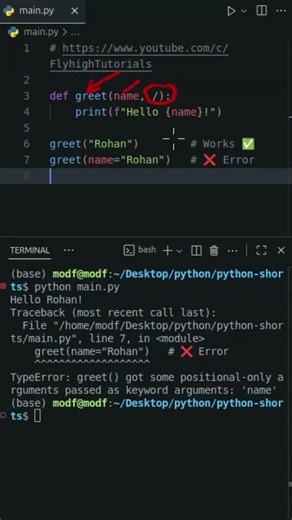 😱 Python’s Hidden / Operator in Functions Explained! #python #pythonprogramming #coding #codingtips
