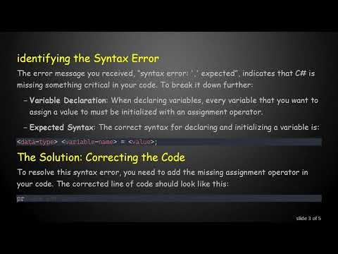How to Fix the Syntax Error "," Expected in C# Unity Code