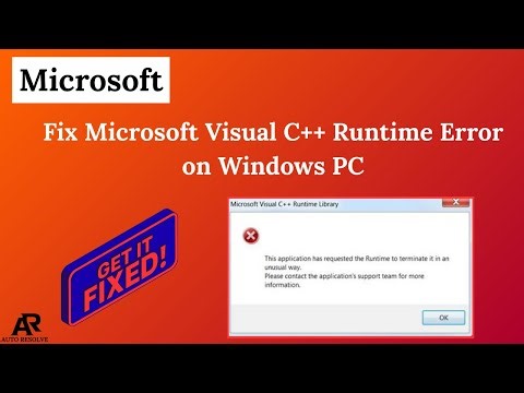 Fix Microsoft Visual C++ Runtime Error on Windows PC